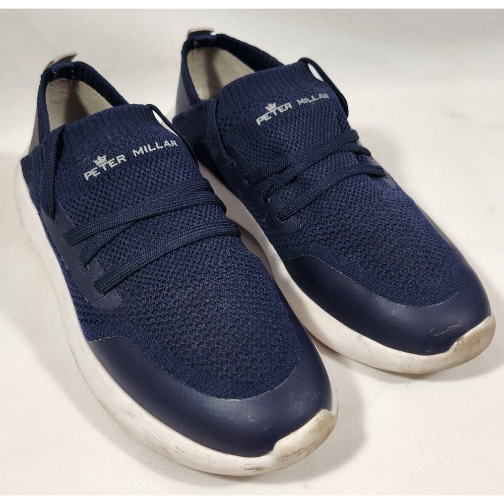 women's PETER‎ MILLAR Hyperlight Glide shoes sneakers Navy Blue knit size 7.5